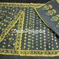 Gray Dhakai Jamdani Saree with Lemon Yellow work