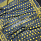 Gray Dhakai Jamdani Saree with Lemon Yellow work