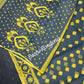Gray Dhakai Jamdani Saree with Lemon Yellow work