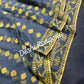 Gray Dhakai Jamdani Saree with Lemon Yellow work