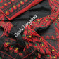 Elegant Pure Cotton Dhakai Jamdani Saree - Black and Red