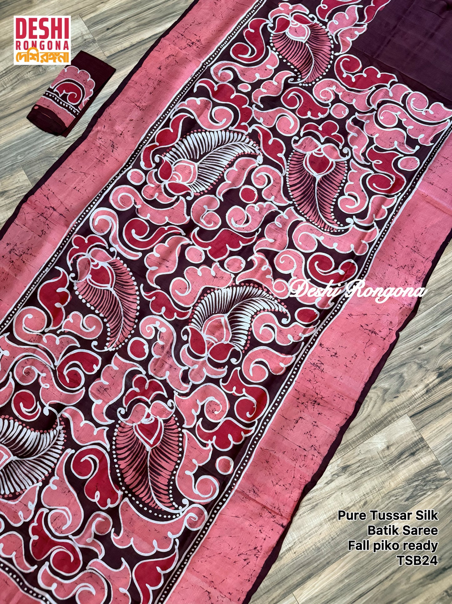 Pure Tussar Silk Hand Batik Saree
