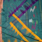 Sea Green Monipuri Saree with Dual Temple Border