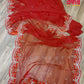 Original Moslin Handmade Karchupri work Saree, Bridal Red