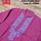 Original Dhakai Jamdani Men Punjabi, Handwoven Cotton, Magenta/Blue work