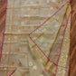 Elegant Dhakai Jamdani Saree - Light Golden