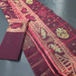 Elegant Deep Maroon Dhakai Jamdani Saree - Handloom Classic