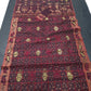 Elegant Deep Maroon Dhakai Jamdani Saree - Handloom Classic