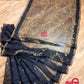 Original Moslin Hand Karchupi work Saree, Black