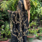 Original Moslin Hand Karchupi work Saree, Black