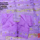 Original Moslin Hand Embroidery work Saree, Lavender Dream