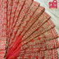 Original Moslin Hand Embroidered Saree, Bridal Red