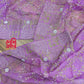 Original Moslin Hand Karchupi work Saree, Lavender Dream
