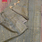 Original Moslin Hand Embroidery work Saree, Sage Green
