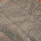 Original Moslin Hand Embroidery work Saree, Sage Green