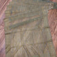 Original Moslin Hand Embroidery work Saree, Sage Green