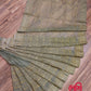 Original Moslin Hand Embroidery work Saree, Sage Green