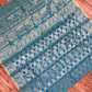 HalfSilk Tangail Saree, Beautiful Merigold Color with Red and Golden Thread Work, Handloomed, Elegant, Classy Party Ware Sharee