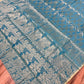 HalfSilk Tangail Saree, Beautiful Merigold Color with Red and Golden Thread Work, Handloomed, Elegant, Classy Party Ware Sharee