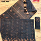 Black Dhakai Jamdani Saree with Copper