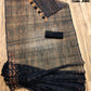 Black Dhakai Jamdani Saree with Copper