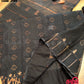 Black Dhakai Jamdani Saree with Copper