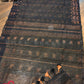 Black Dhakai Jamdani Saree with Copper