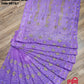 Original Moslin Hand Embroidery work Saree, Lavender Dream