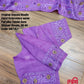 Original Moslin Hand Embroidery work Saree, Lavender Dream