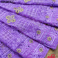 Original Moslin Hand Embroidery work Saree, Lavender Dream