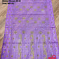 Original Moslin Hand Embroidery work Saree, Lavender Dream