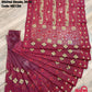 Original Moslin Hand Embroidery work Saree, Maroon