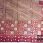 Original Moslin Hand Embroidery work Saree, Maroon