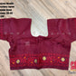 Original Moslin Hand Embroidery work Saree, Maroon