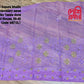 Original Moslin Hand Embroidery work Saree, Lavender Dream