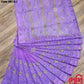 Original Moslin Hand Embroidery work Saree, Lavender Dream