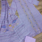 Original Dhakai Jamdani Women Dress, Cotton, Size 42, Lavender / Multi work, Handwoven, Soft, Comfortable Summer Wear, Kamij, Pant,Dupatta