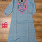Original Dhakai Jamdani Women Dress, Cotton, Size 40, Turquoise / Multi work, Handwoven, Soft, Comfortable Summer Wear, Kamij, Pant,Dupatta