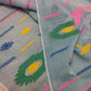 Original Dhakai Jamdani Women Dress, Cotton, Size 40, Turquoise / Multi work, Handwoven, Soft, Comfortable Summer Wear, Kamij, Pant,Dupatta