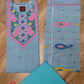 Original Dhakai Jamdani Women Dress, Cotton, Size 40, Turquoise / Multi work, Handwoven, Soft, Comfortable Summer Wear, Kamij, Pant,Dupatta