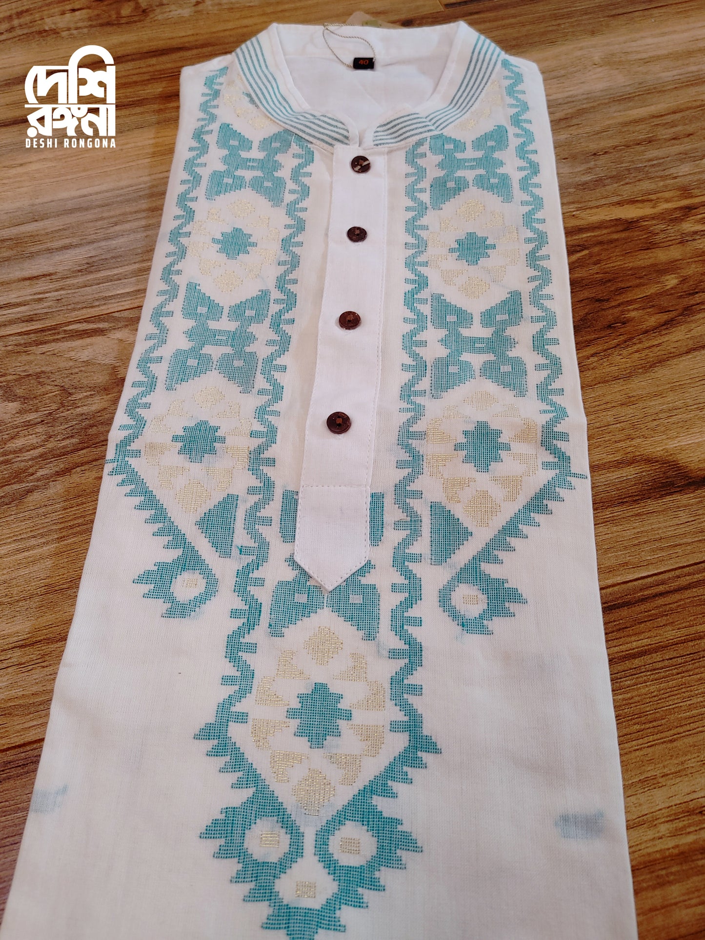 Original Dhakai Jamdani Men Punjabi, Pure Cotton, SLIM FIT