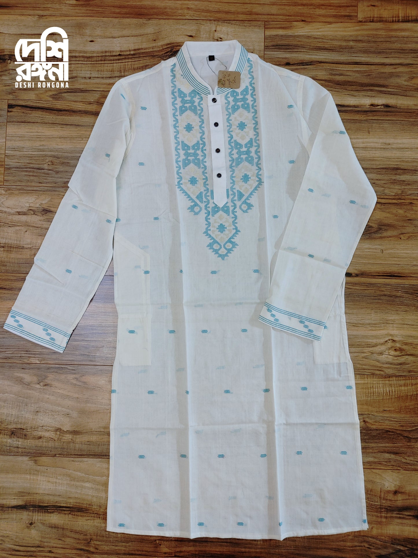 Original Dhakai Jamdani Men Punjabi, Pure Cotton, SLIM FIT