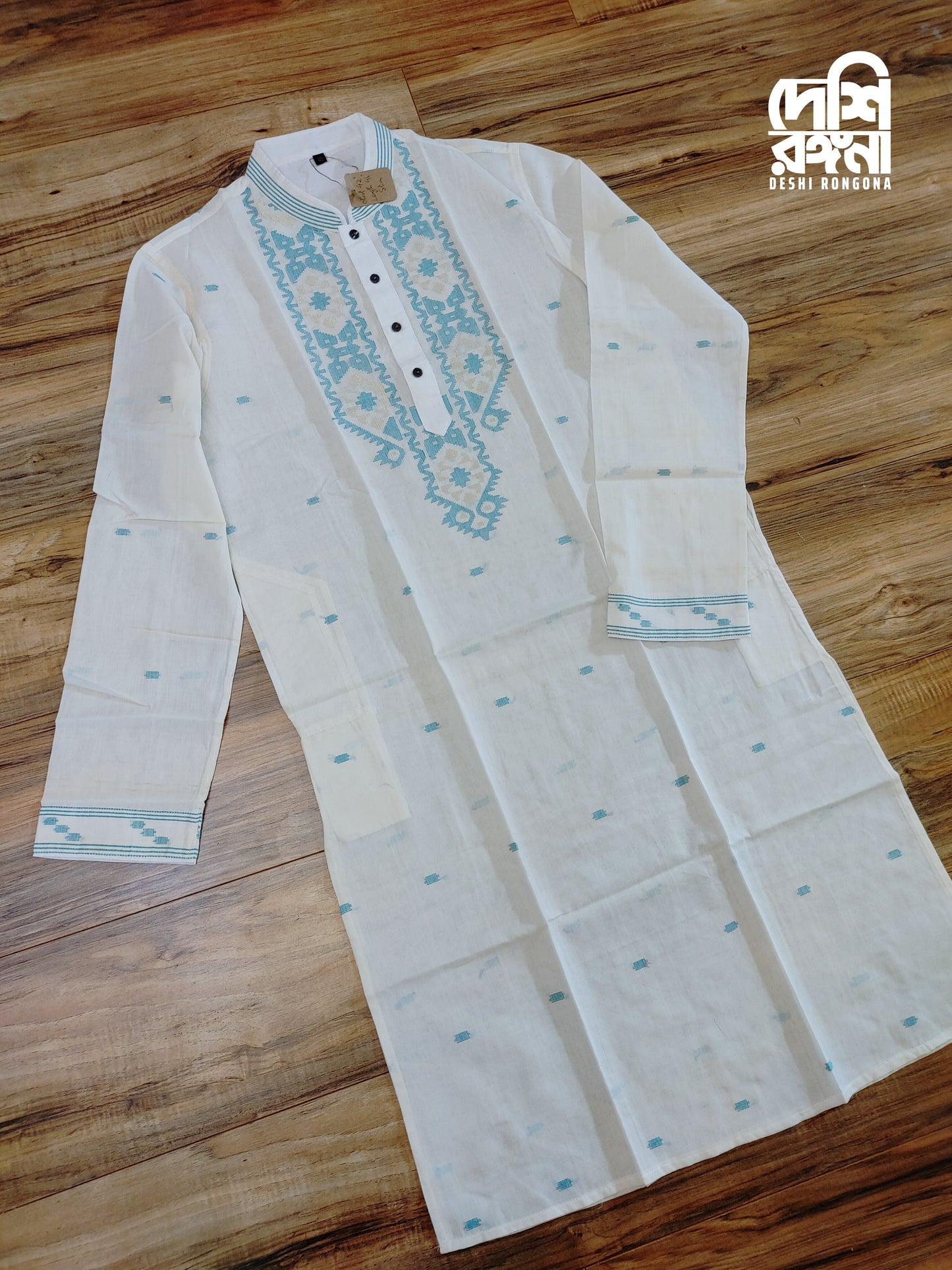 Original Dhakai Jamdani Men Punjabi, Pure Cotton, SLIM FIT