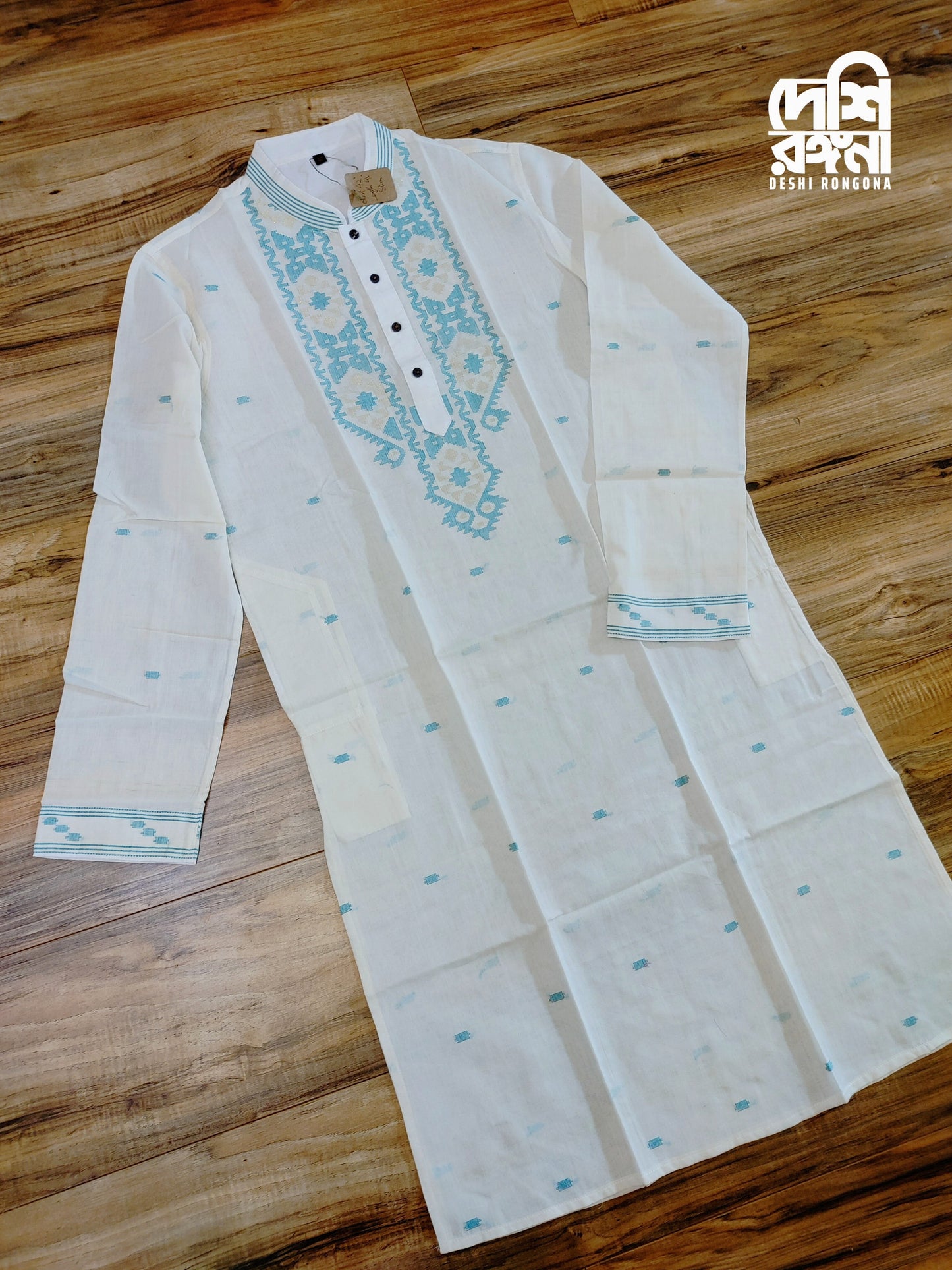 Original Dhakai Jamdani Men Punjabi, Pure Cotton, SLIM FIT