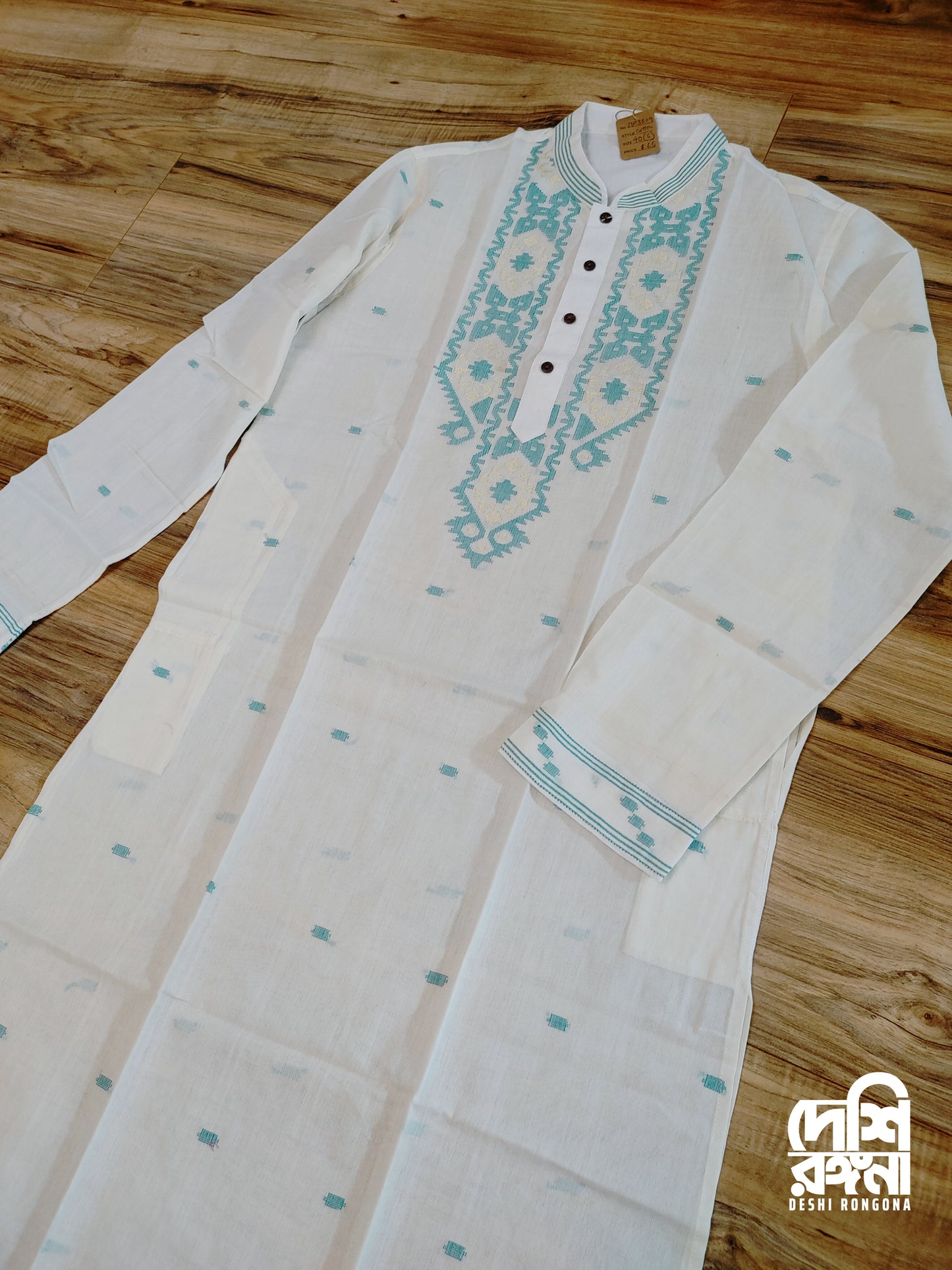 Original Dhakai Jamdani Men Punjabi, Pure Cotton, SLIM FIT