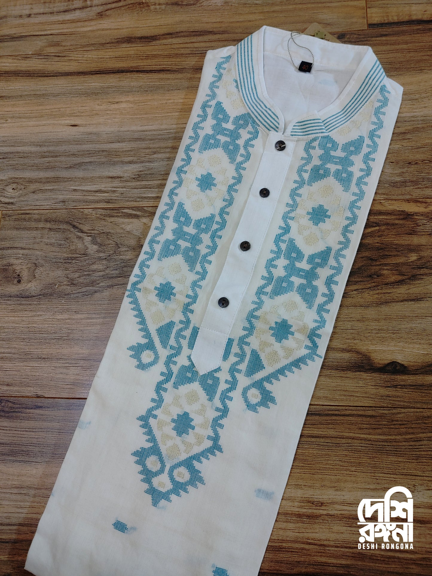 Original Dhakai Jamdani Men Punjabi, Pure Cotton, SLIM FIT