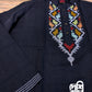 Original Dhakai Jamdani Men Punjabi, Black-Pure Cotton