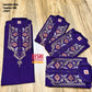 Original Dhakai Jamdani Punjabi – Handwoven Tosshor Silk, Purple