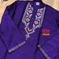 Original Dhakai Jamdani Punjabi – Handwoven Tosshor Silk, Purple