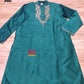 Original Dhakai Jamdani Punjabi – Handwoven Tosshor Silk, Sea Green
